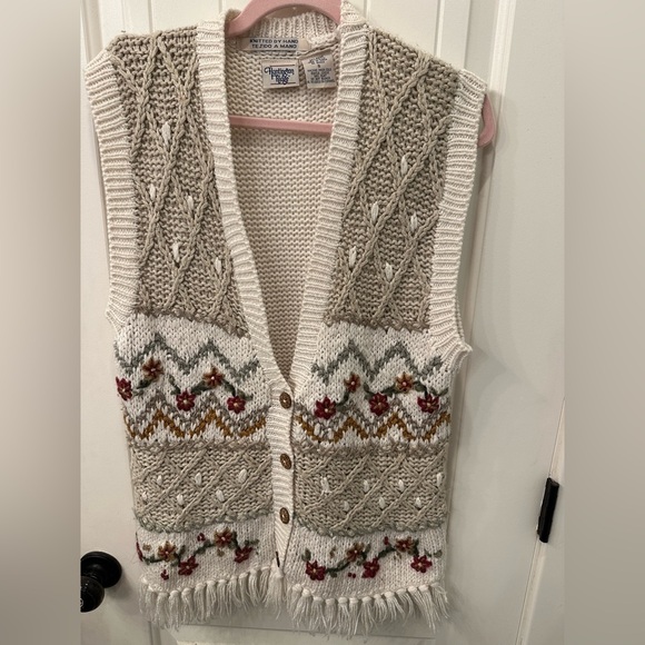 90’s Huntington Ridge Hand Knit Sweater vest S - Picture 1 of 5